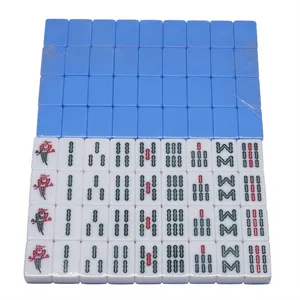 Mahjong personalizado chinês, singapura malásia, japonês, mini conjunto de viagem com bolsa de pano