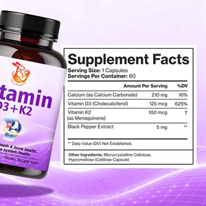 Cápsulas de Vitamina D3 K2 OEM ODM que Aseguran una Absorción Efectiva del Calcio y una Deposición en los Lugares Adecuados para Mejorar la Salud - Product Image 2
