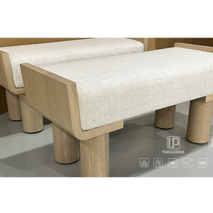 Premium Quality <b>Office</b> Building Living Room <b>Stool</b> Rectangle Solid Wood <b>Stools</b> Ottomans With White Cushion Living Room <b>Stool</b> - Product Image 6