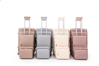 Ensemble de 5 valises de haute qualité en ABS durable, antivol, faciles à transporter, avec serrure TSA et roues pivotantes à 360 degrés, fabrication OEM