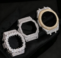 Bijoux de mode en Moissanite VVS, Boîtier et bracelet de montre Buss Down pour montres DW5600 GA2100, passe le test du diamant