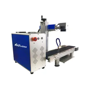 20w 50w pen engraving machine with conveyor belt fiber laser marking machine