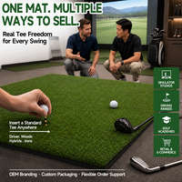 Golf vuruş yeşil uygulama ve eğitim için Tee-up isabet Mat aralığı