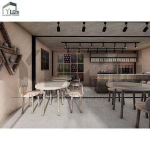 Bar <span class=keywords><strong>Ristorante</strong></span> Container su Due Piani per Esterni 20FT 40FT Caffetteria Container Unica con Ampia Finestra - Product Image 5