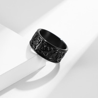 Bague en acier inoxydable pour homme avec nœud celtique de style nordique