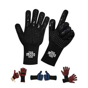 Gants de barbecue en fibre d'aramide personnalisables avec logo, résistants à la chaleur extrême 932F, pour la cuisson et le grillades (Guantes De Barbacoa, Grillhandschuhe) - Product Image 1