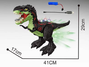 Simulation de lumière et de musique, télécommande 2,4 G, rotation à 360 degrés, dinosaure Tyrannosaurus Rex télécommandé, pulvérisation, jouets pour enfants - Product Image 5