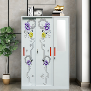 Moderno design di grande capacità <span class=keywords><strong>armadio</strong></span> in ferro su misura porta <span class=keywords><strong>scorrevole</strong></span> per <span class=keywords><strong>cameretta</strong></span> per bambini semplici armadi pieghevoli - Product Image 5