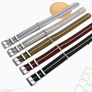 Bracelets de montre de sport universels en toile de nylon pour couples avec logo personnalisé pour bracelets de montre en nylon en tissu 18mm 19mm 20mm 21mm 22mm - Product Image 5