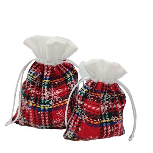 <b>Christmas</b> Plaid Snowflake Decorative Cotton Drawstring <b>Gift</b> <b>Bag</b>, <b>Christmas</b> Holiday <b>Gift</b> <b>Bag</b> - Product Image 3