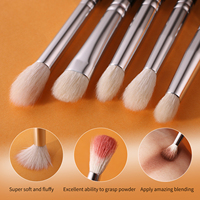 Kuas Makeup kecantikan profesional kuas Makeup Mata bulu kambing alami Super halus kuas Concealer Eyeliner alis tipis Eyeshadow