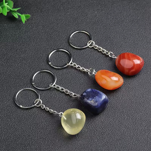 Llaveros de Cristal DIY Hechos a Mano, Suministro de Fábrica, Llavero Colgante de Cristal Personalizado con Piedra Natural Pulida - Product Image 4