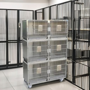 Veteriner paslanmaz çelik kedi kafes Pet ICU kafes veteriner hastane kafes köpek oksijen kafes kullanılan veteriner ICU kafes - Product Image 6