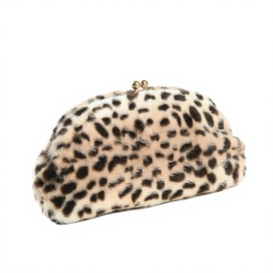 Pochette en fausse fourrure léopard avec chaîne, sac de soirée à fermeture magnétique, sac à main compact pour fête, cadeau - Product Image 4