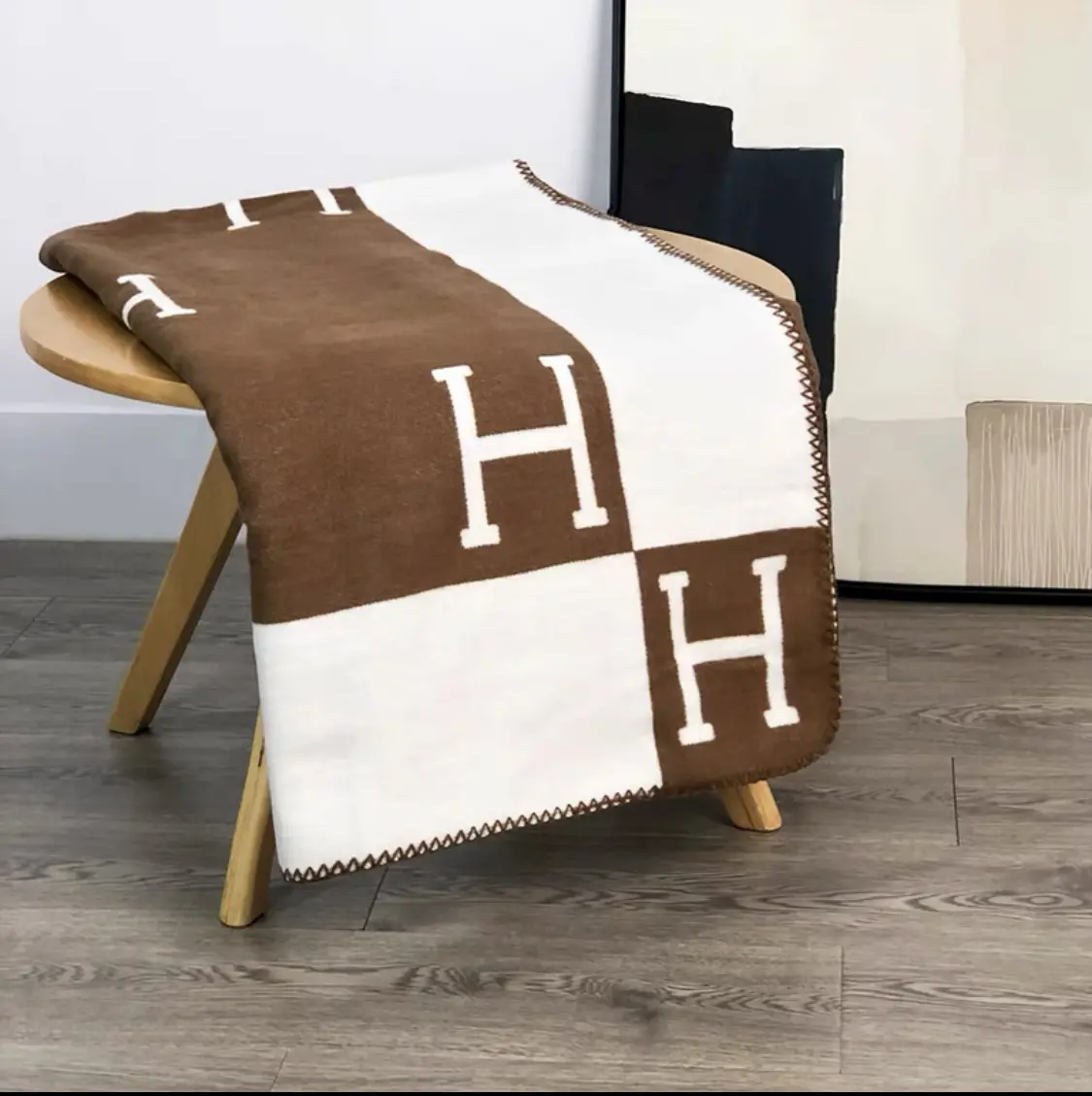Вязаные одеяла H-Letter из чистой шерсти, турецкий кашемир, антистатическое утолщенное шерстяное Флисовое одеяло для зимы
