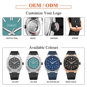 Montre mécanique automatique en acier inoxydable avec bracelet en silicone de luxe, logo personnalisé, vente en gros OEM/ODM pour hommes - Product Image 3