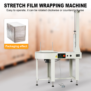 Wallepac Small Semi Automatic Turntable Type Top Plate Carton Box Packaging Standard <b>Stretch</b> Film Wrapping <b>Machines</b> Semi-Automat - Product Image 4