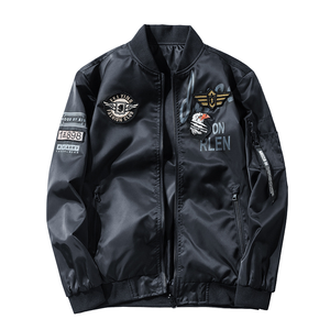 Tenue de baseball décontractée pour hommes Air Force printemps automne nouvelle combinaison volante double face col montant veste grande taille de style américain - Product Image 1