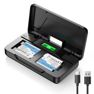 NB-11L Battery and Dual Battery <b>Charger</b> for Canon PowerShot Elph 110Elph 130 Elph 135 IS Elph 140 IS Elph 150 IS Elph 160 - Product Image 1