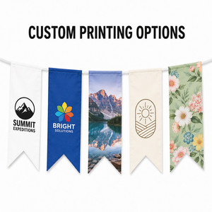 Drapeaux rectangulaires personnalisés avec logo, fanions en queue d'hirondelle pour événements extérieurs, cérémonies d'inauguration, fêtes, décoration de festivals - Product Image 2