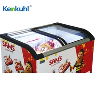 Prix de gros usine Kenkuhl Congélateur vitrine commercial à 3 paniers avec OEM et ODM pour crème glacée surgelée