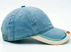 Customizable 6-Panel Baseball Cap Embroidered Brim Patchwork Design Adjustable Metal buckle Baseball Cap Designed For Women - Product Image 2