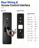 Contrôleur d'accès biométrique par empreinte digitale en plastique étanche avec écran LCD, sécurité de porte extérieure, carte RFID, biométrique avec application Wifi Tuya
