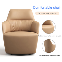Fauteuil de salon élégant et confortable - Durable, pivotant, facile à nettoyer, structure métallique, utilisation commerciale, mobilier de bureau