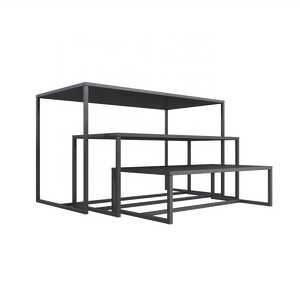 โต๊ะโชว์สแตนเลสโลหะสูงต่ำสำหรับร้านค้าขายตรงจากโรงงาน - Product Image 2