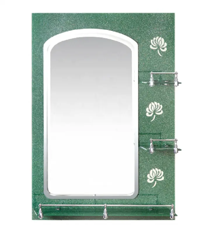 Double layers bathroom mirror with glass shelf best seller design professional makeup mirror