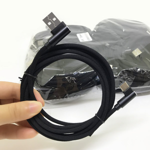 Cáp USB C Bện Bằng Nylon Dây Sạc Dữ Liệu USB A Sang C Hai Góc Phải 90 Độ - Product Image 1