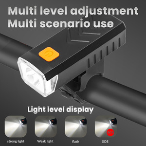 Kylin USB 충전식 LED 전면 헤드라이트 방수 야외 자전거 손전등 야간 라이딩 산악 자전거 3가지 모드 - Product Image 5