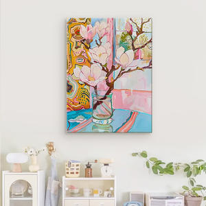 Lingua dei fiori stile francese salotto moderno dipinto a olio di tela decorativa divano sfondo appesa da parete <span class=keywords><strong>arte</strong></span> astratta floreale - Product Image 3