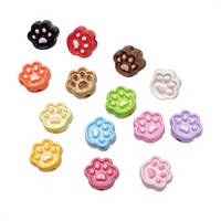 Perles en acrylique 20*18*10mm, motifs patte d'ours, chat, empreinte de pied de chiot, à grand trou, pour la fabrication de bijoux, bracelets européens et cadeaux
