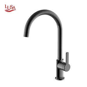 Contemporary Hot and Cold Water Mixer with Waterfall Sprayer for Graphic Design Projects Kitchen Faucet