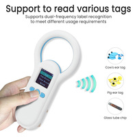 Escáner para mascotas con pantalla OLED ISO11784/5, lector de identificación de mascotas, transpondedor de Chip, escáner de Microchip de mano RFID USB para animales