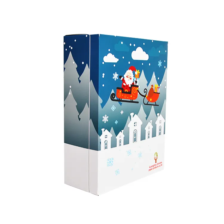 Großhandel CMYK bunt bedruckte Advents kalender Box kostenlose Probe bereit, benutzer definierte Advents kalender Pappkartons zu füllen