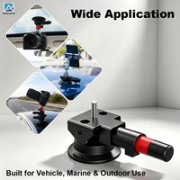 Support de caméra à ventouse de 2,5 pouces avec vis 1/4 pouce, charge de 20 kg, en alliage d'aluminium et plastique, pompe, couleur personnalisée, pour voiture/bateau/photographie