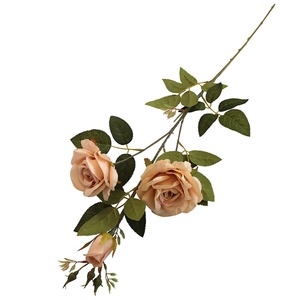 Ramo de Rosas de Seda de Ramas Largas, Estilo Europeo Retro, Decoración Floral Hecha a Mano para el Día de San Valentín, Hogar, Hotel, Restaurante - Product Image 1