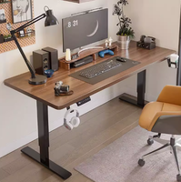 Cadre de bureau debout électrique noir moderne à double moteur, réglable en hauteur pour le bureau et la chambre à coucher, en bois massif pour les restaurants