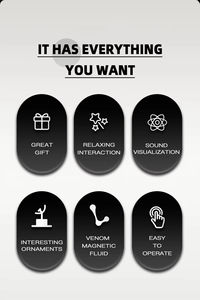 Mini dispositivo <span class=keywords><strong>de</strong></span> audio portátil personalizado con iluminación LED RGB, cargador USB, novedad, ferrofluido, música, fiesta, BT, regalos <span class=keywords><strong>de</strong></span> Navidad - Product Image 3