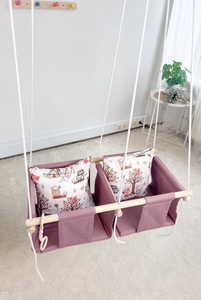 Chaise suspendue en bois moderne pour l'intérieur et l'extérieur, cadeau personnalisé pour les filles, anniversaire d'enfant - Product Image 6