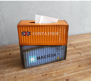 Vận chuyển container mô hình mô hộp máy tính để bàn giấy chủ lưu trữ Khăn ăn trường hợp Organizer ORNAMENT Craft Diecast container hộp - Product Image 2