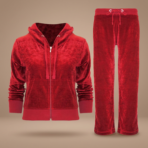 Custom Casual Winter <b>Women's</b> <b>Velvet</b>/Velour Heavyweight Eco-Friendly Breathable Quick Dry Regular Fit Two-Piece Jogger Sweat Suit - Product Image 1