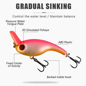 Leurre de pêche micro TGD Best Minnow <span class=keywords><strong>Crankbait</strong></span> coulant 2,5g 7,5g 35mm 55mm pour eau douce, ruisseau, brochet, truite, <span class=keywords><strong>perche</strong></span>, achigan, leurre dur - Product Image 3