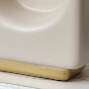 <span class=keywords><strong>Reloj</strong></span> de Escritorio Moderno de Cerámica y Cuarzo Ecológico Multifuncional con Forma de <span class=keywords><strong>Casa</strong></span>, Base Dorada, para Hogar o <span class=keywords><strong>Restaurante</strong></span>, Marca Florenco - Product Image 5