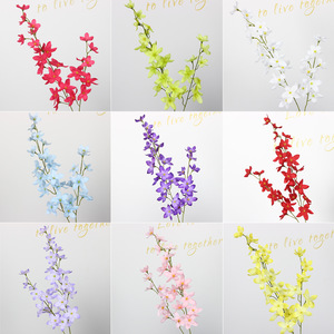 Fleurs d'orchidées artificielles à branche unique, arrangement floral en soie, décoration de plafond pour mariage, style nordique, décoration de scène et de maison - Product Image 5