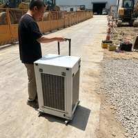 Remorque de surveillance CCTV solaire portable, panneau solaire 3*45W, batterie LiFePO4 12.8V 100Ah, mât télescopique de 2m
