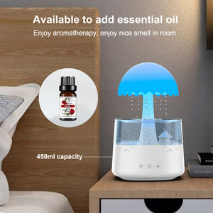 OEM Creative Rain Cloud Humidifier Ultrasonic Water Drop Essential Oil Diffuser Cozy Umbrella Colorful Aromatherapy <strong>Humidifyer</strong> - Product Image 4