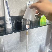 Étagère murale pliable en acrylique poli, durable, de style moderne et minimaliste, personnalisée par Jihong, pour les salles de bain et les hôtels